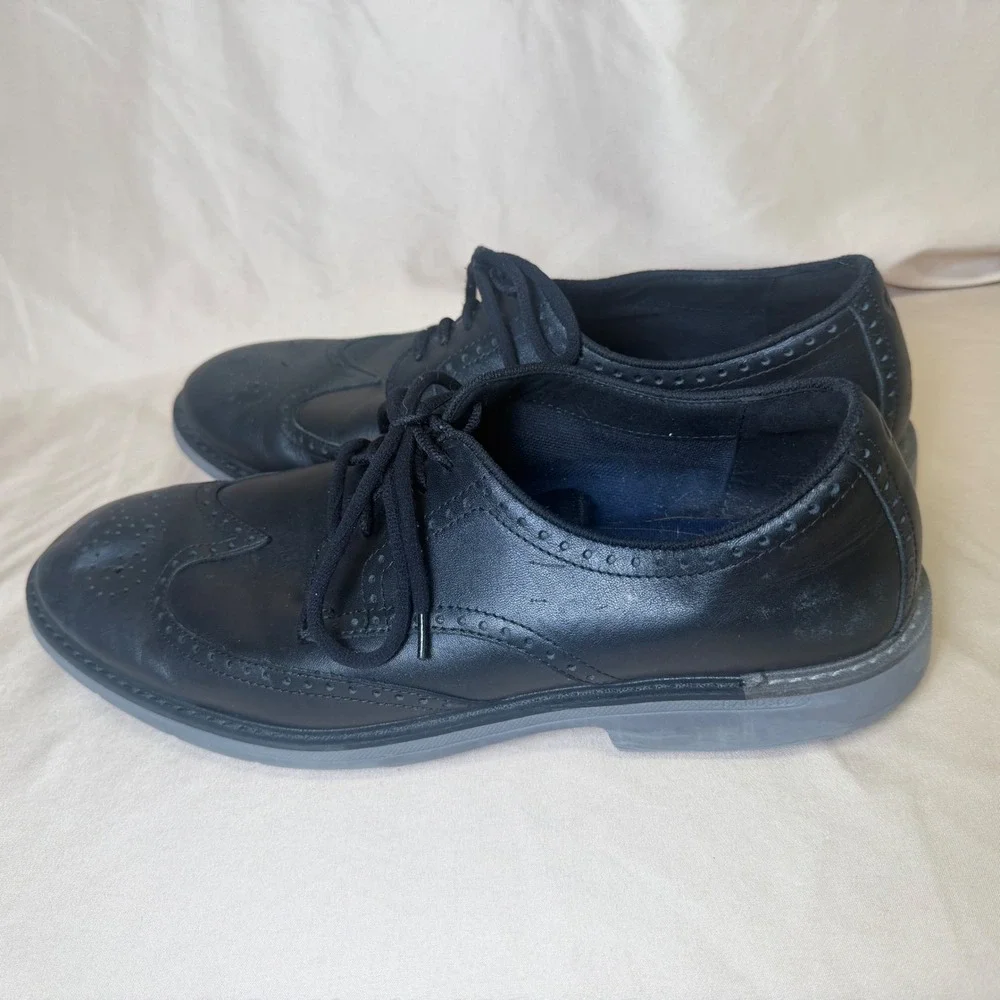 Cole Haan Mens GrandSeries Black Leather Wingtip Oxford Shoes C34601 Size 13 M
